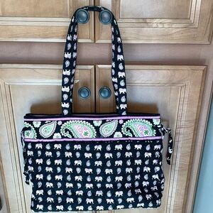 Small Vera Bradley Pink Elephants tote